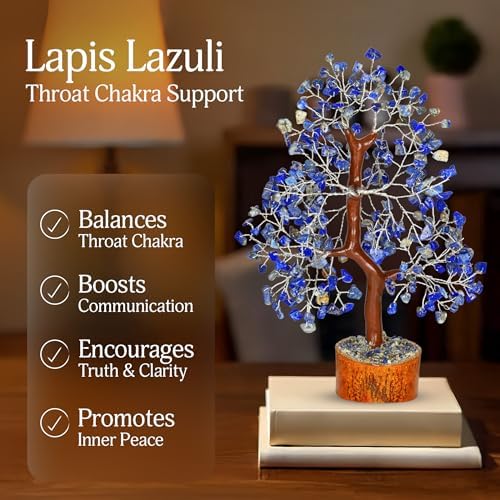 YATSKIA Lapis Lazuli Crystal Tree of Life | Crystal and Healing Stone Decor | Birthday Gifts for Women | Home Decor | Healing Crystals | Thank You Gifts | 10 Inch 300 Beads - Image 3