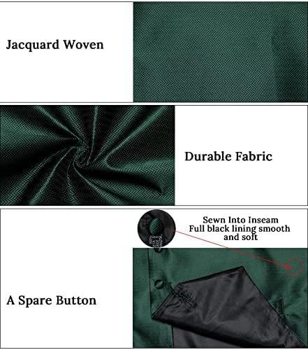 DiBanGu Mens Vest and Tie Set Formal Paisley Waistcoat and Necktie Pocket Square Cufflinks Silk Suit Vest for Tuxedo Wedding - Image 5