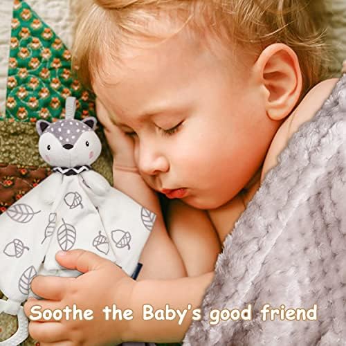 Baby Gift Set, Baby Shower Gifts Basket Newborn Blanket Baby Lovey Security Blanket, Funny Baby Bibs Socks & Greeting Card - Baby Gift Basket Newborn Shower Basket for Boys - Image 3