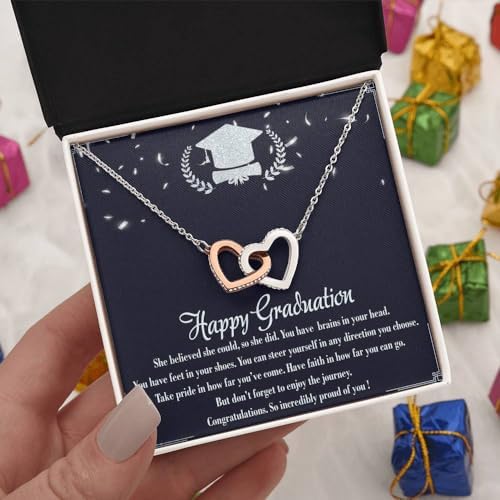 VIRAGIL 2023 Graduation Gifts for Her, Class of 2024 Love Knot Sterling Silver Pendant Necklace Senior College Graduation Jewelry Gifts for Girl Daughter - Image 4