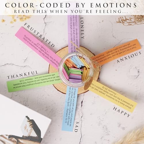 Bible Verse Jar for Teacher – 92 Color-Coded Bible Verse, Teacher Appreciation Gifts, Christian Gifts For Teachers - Image 3