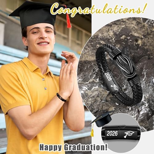 Btysun Gifts for Men, Gifts for Boyfriend Leather Bracelets for Men Stocking Stuffers for Him 2026 I Love You Gift Infinity Cuff Bracelets Birthday Christmas Jewelry for Son Grandson Dad Husband - Image 4