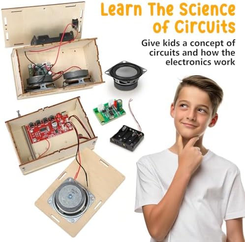Stem Projects Toys for Boys age 8-12 12-14 Science Kit Building Own Bluetooth Speaker & FM Radio DIY Electronics Kit Science Experiments Kid 9-12 Boy Toys Birthday Gift 8 9 10 11 13 Year Old Teen Girl - Image 6