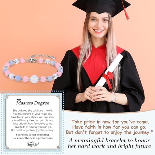 EPIRORA Graduation Gifts Bracelets for Her, Colorful Beaded Bracelets for Women, Class of 2026 Grad Gifts for 5th 8th Grade, Elementary Middle High School, College & Master Degree with Graduation Card - Image 2