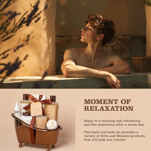 Bath Gifts for Men Dad Birthday Gifts Spa Kit Cedar & Bergamot Mens Gift - Image 6
