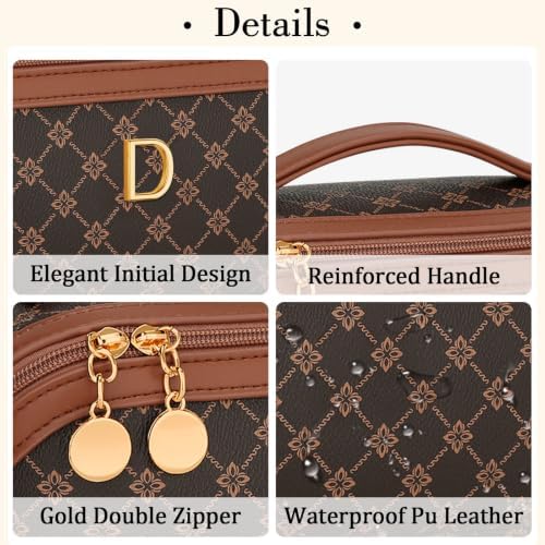 Initial Makeup Bag Personalized Gift for Women Teen Girls - Image 4