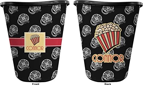 Personalized Movie Theater Waste Basket - Double Sided (Black) - Image 2