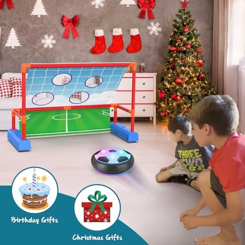 Ocditikl 2-in-1 Moving Kick Toss Games for Kids Ages 4-12, Light Up Hover Soccer Ball with Animal Bean Bag Toss, Indoor Outdoor Birthday Toys for 4 5 6 7 8 9 10 11 12 Year Old Boys Girls - Image 5