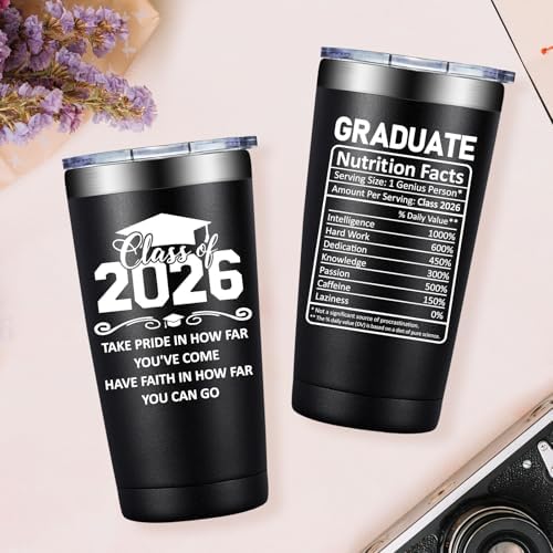 Grifarny Graduation Gifts Him, Boys 2026 - College, High School, Middle School Graduation Gifts for Men - Class of 2026 Graduate Tumbler Mug 20 oz - Image 7