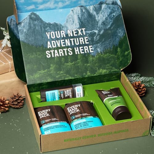 Every Man Jack Bath and Body Shower Gift Set for Men, Coconut Driftwood - Image 5