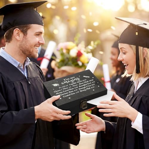 Graduation Memory Keepsake Box with Photo Custom 2026 Large Grad Card Box with Customized Picture Gift for Him Her for Graduate Grad High School Party(Black,Christian) - Image 6