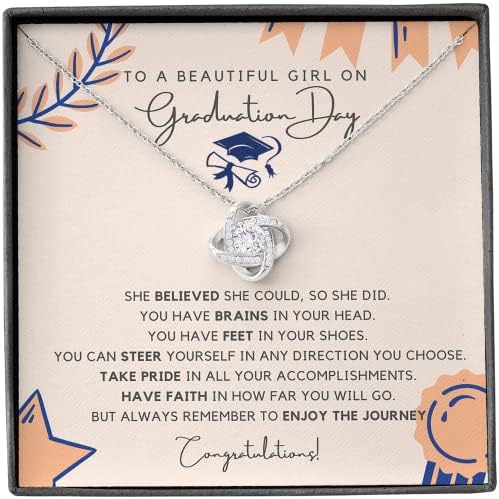 Graduation Gifts, Graduation Necklace Knot Love Seniors College High School for Daughter Granddaughter Sister Niece Best Friend by FaGifts