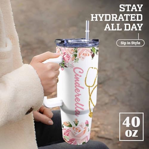 Nurse Gifts for Women Personalized 40oz Nurse Tumbler with Handle and Straw, Personalized Gifts for Nurses, Thank You Nurse Cup Gifts for Nurses Day, Stainless Steel Nurse Water Bottle Insulated Cup - Image 4