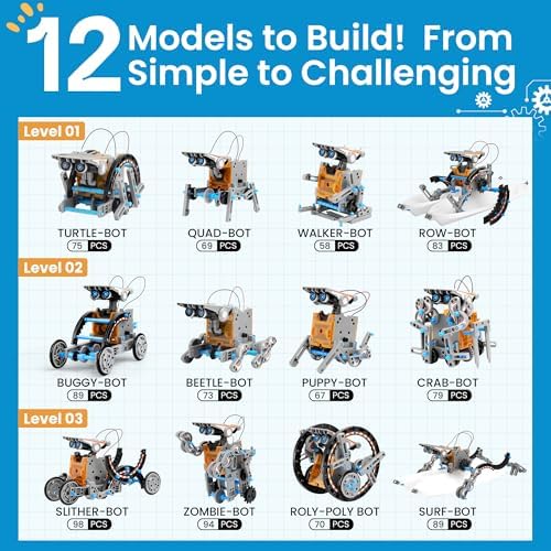 Sillbird 12-in-1 Solar Robot Building Kit STEM Gift for Boys Ages 8-13 - Image 6