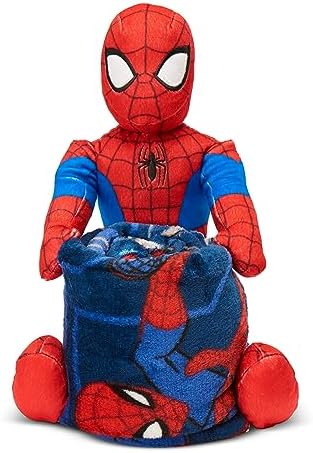 Northwest Marvel Spider-Man Blanket and Character Hugger Pillow Silk Touch Throw Set 40" X 50" - Image 2