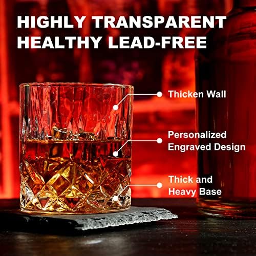 Whiskey Stones and Whiskey Glasses Set of 2, Cool Bourbon Gifts for Men - Image 3