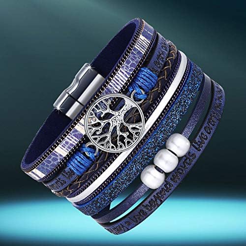 Desimtion Leather Wrap Bracelets for Women, Hidden Inspirational Message - Image 4