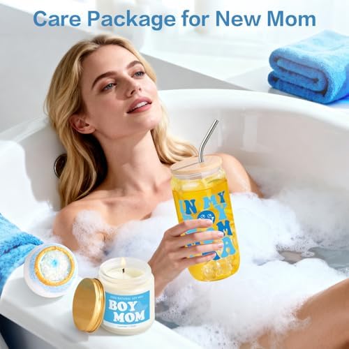 New Mom Care Package After Baby, New Mom Gifts & Baby Boy Gifts Essentials, After Birth Postpartum Gift for Expecting Moms, First Time Mothers Day Birthday Gift for Boy Mom - Image 4
