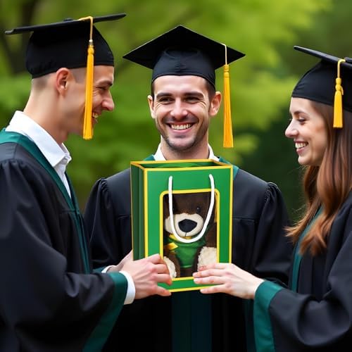 Bear with Graduation Cap Toys Class of 2026 Plush Stuffed Teddy Bear Animal Dog Cap and Gown with Greeting Card and Bag for Graduation Day Gift(Green) - Image 5