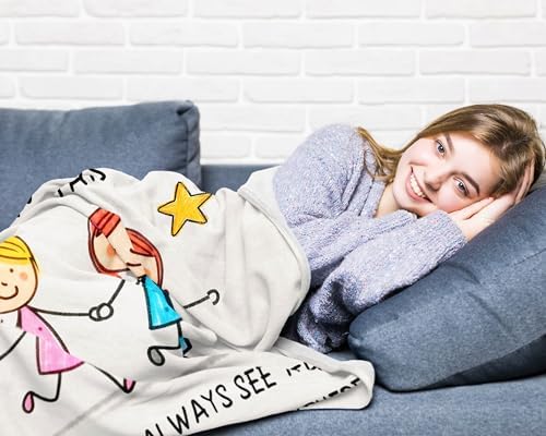 QOJUYO Friendship Gifts for Women, Best Friend Birthday Gift Blanket 60"x50 - Image 5