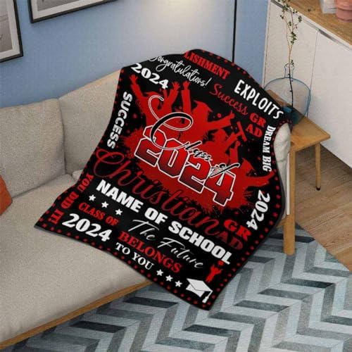 College Graduation Custom Blanket with Picture Customize Blanket Graduation Gift College Photo Blankets Customize Custom Graduation Blanket 2024 Unique Graduation Gifts 54x70inch - Image 3
