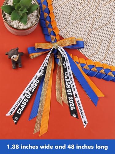TFTAFAN Graduation Ribbon Lei Graduation Leis Necklace Class of 2026 Graduation Necklace Braided Necklace Graduation Gift Party Accessories for Women and Men - Image 3