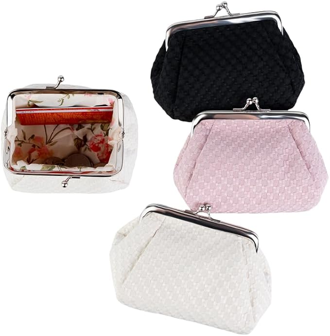 CONCISE Coin Purse Vintage Bag Lock Wallet Buckle Kiss Lock change purse leather coin purse change holder wallet coin