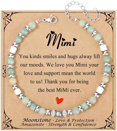 Gifts for Women Moonstone Bracelet, Amazonite Imperial Jasper Bracelets by Joycuff