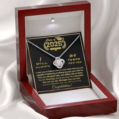 Graduation Gifts, Graduation Necklace Knot Love Seniors College High School for Daughter Granddaughter Sister Niece Best Friend - Image 2