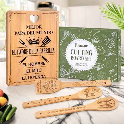 Spanish Dad Cutting Board Set Regalos para Papá en Español - Image 3