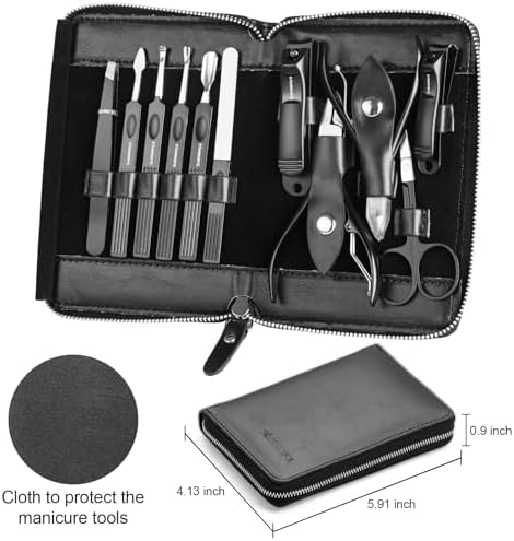 FAMILIFE Stainless Steel Manicure Set 11-in-1 Professional Nail Clipper Kit - Image 5