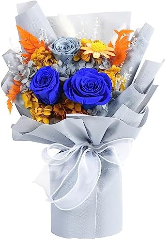 lovenfold Flowers for Delivery Prime,Preserved Flowers Bouquets,Blue Rose Bouquets That Last 1-3 Years,Birthday Flowers Gifts for Women Mom Grandma Wife Friends by lovenfoldrose