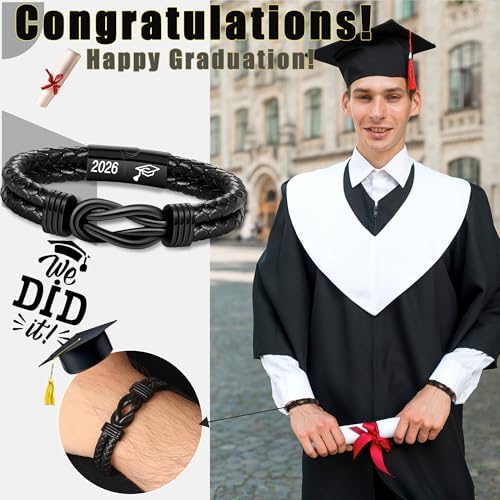 Btysun Gifts for Men, Gifts for Boyfriend Leather Bracelets for Men Stocking Stuffers for Him 2026 I Love You Gift Infinity Cuff Bracelets Birthday Christmas Jewelry for Son Grandson Dad Husband - Image 2