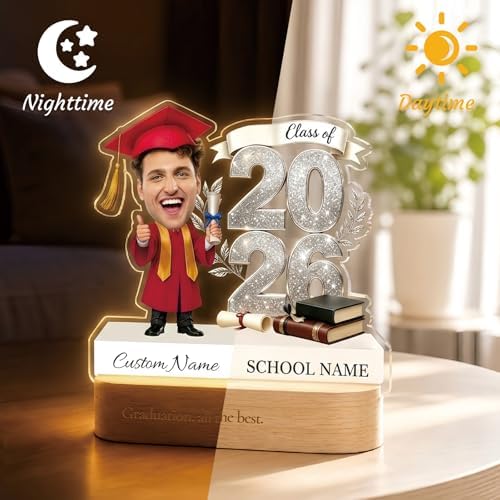 Personalized Graduation Gifts for Class of 2026, Custom Photo Graduation Plaque, Acrylic Graduation Keepsake, Graduation Desk Decor, College High School Senior Graduation Gift for Daughter Son Him Her - Image 4