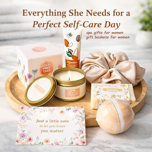 MHSMHL Gift Baskets for Women, Self Care Spa Gift Set, Birthday Gifts - Image 6
