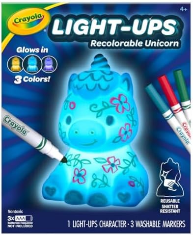 Crayola Light Ups - Unicorn, Reusable Holiday Craft, Glow In The Dark, Unicorn Gift for Kids, Decoration Craft, Toys & Gifts for Kids - Image 2