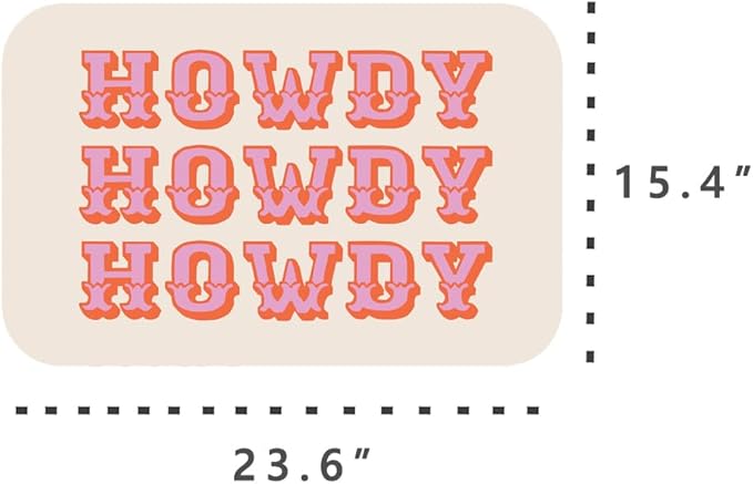 Howdy Patterns Diatomite Stone Bath Mat Diatomaceous Earth Shower Mat Quick-Dry, Non-Slip, Easy to Clean for Bathroom Floor