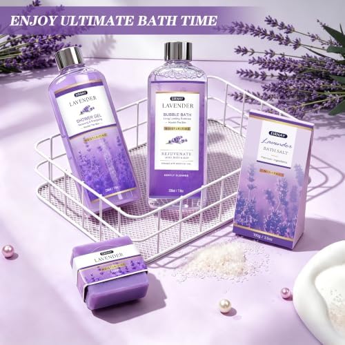 Gift for Women, Spa Gift Baskets for Women，15Pcs Lavender Bath and Body Set - Image 3