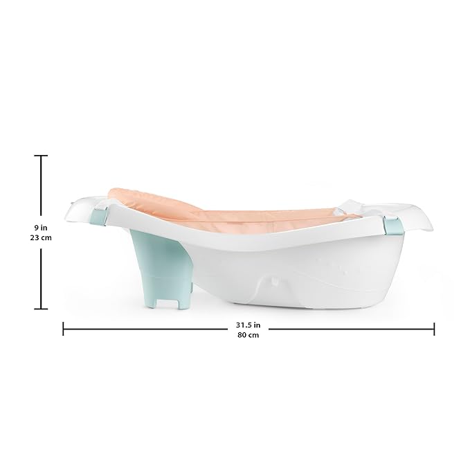 Fisher-Price™ Baby to Toddler Bath 4-in-1 Sling 'N Seat Tub with Removable Infant Support and 2 Toys, Summer Blossoms