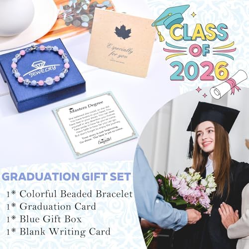 EPIRORA Graduation Gifts Bracelets for Her, Colorful Beaded Bracelets for Women, Class of 2026 Grad Gifts for 5th 8th Grade, Elementary Middle High School, College & Master Degree with Graduation Card - Image 4