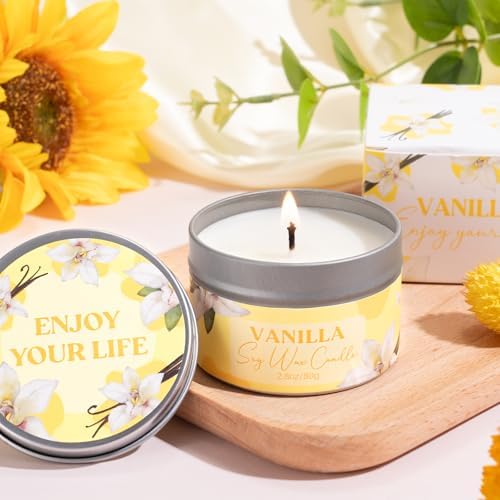 Birthday Gifts for Women, Relaxing Spa Gift Baskets for Women, Warm Vanilla Self Care Package Gifts, Mothers Day Bath and Body Inspirational Gift Set for Mom, Her, Wife, Best Friend, Sister, Coworker - Image 4
