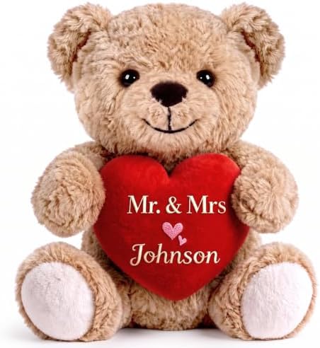 Personalized Teddy Bear, Custom Bear for Kids Couples Girlfriend by Cryphart-CustomGiftExpert