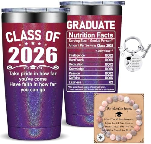Fufandi Graduation Gifts - Class of 2026 Graduation Gift - College High School Graduations Gift for Her - Congratulations Gift for Women - Tumbler Cup 20oz by Fufandi