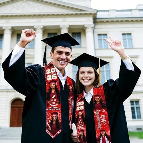 D-Story RN Graduation Stole Custom Nursing Stole Registered Nurse BSN MSN Graduation Sash Class of 2026 - Image 4