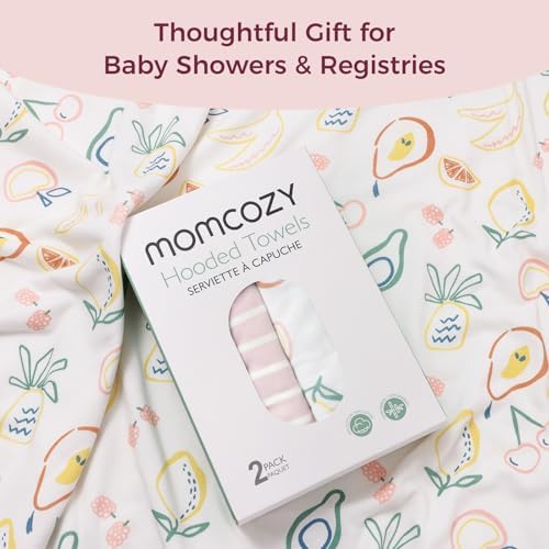 Momcozy Baby Towels, Soft Absorbent Bath Towel for Newborn&Toddler,Pink - Image 5