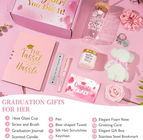 Graduation Gifts for Her, She Believe She Could so She Did, High School College Master Degree Grad Gifts Class of 2026 Unique Cool Graduation Gift Set for Daughter, Sister, Friend, 10 PCS - Image 2