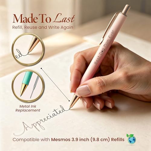 MESMOS 3-Pack Dog Mom Gifts, Mothers Day Gifts for Mom, Fancy Pens for Women, Dog Lovers Gift for Women and Owners, German-Made Ink Ballpoint Pens, Swiss-Made 1mm Medium Tip - Image 4