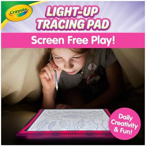 Crayola Light Up Tracing Pad Pink, Best Birthday Gifts for Girls & Boys, 6, 7, 8 Year Olds, Kids Toys, Light Box Art Kit for Kids [Amazon Exclusive] - Image 6