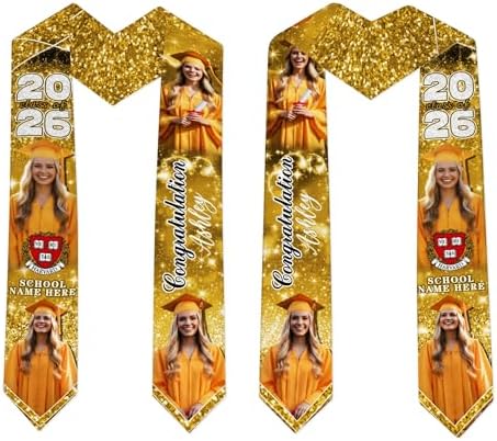 D-Story RN Graduation Stole Custom Nursing Stole Registered Nurse BSN MSN Graduation Sash Class of 2026 - Image 3