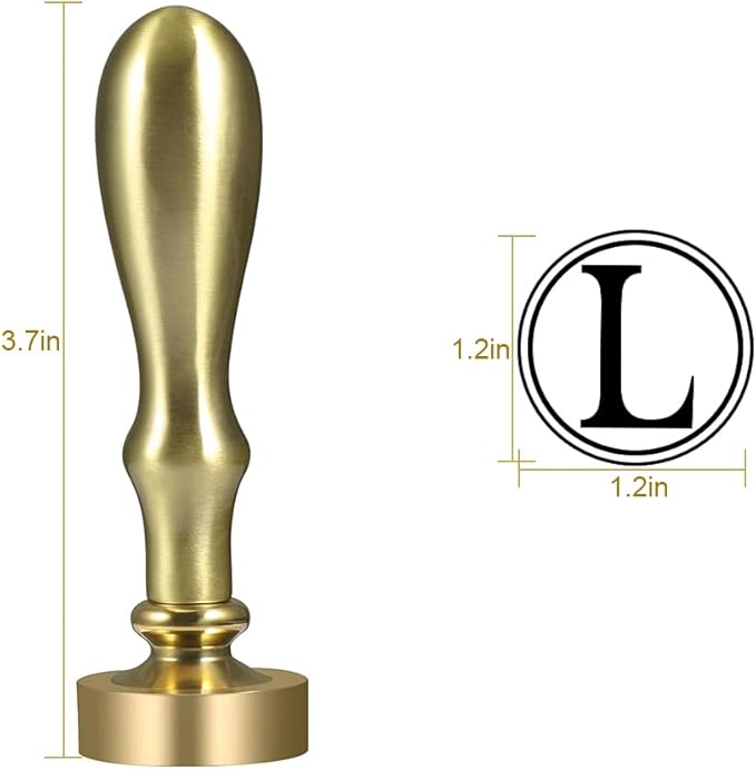 Ice Cube Stamp for Cocktails Ice Stamp Brass Head with Handle, Ice Branding Stamp for Ice Cubes Cocktail Whiskey Drinks Party Wedding Making DIY Crafting (Letter L)